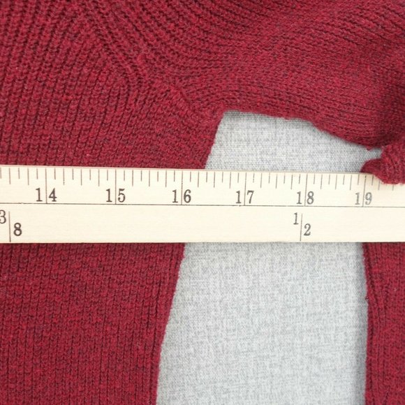 American Eagle Sweater Womens Small Red Long Sleeve Crew Neck Pullover Knit - Picture 6 of 9